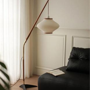 松铃落地灯客厅沙发旁边床头卧室设计高级感复古落地灯