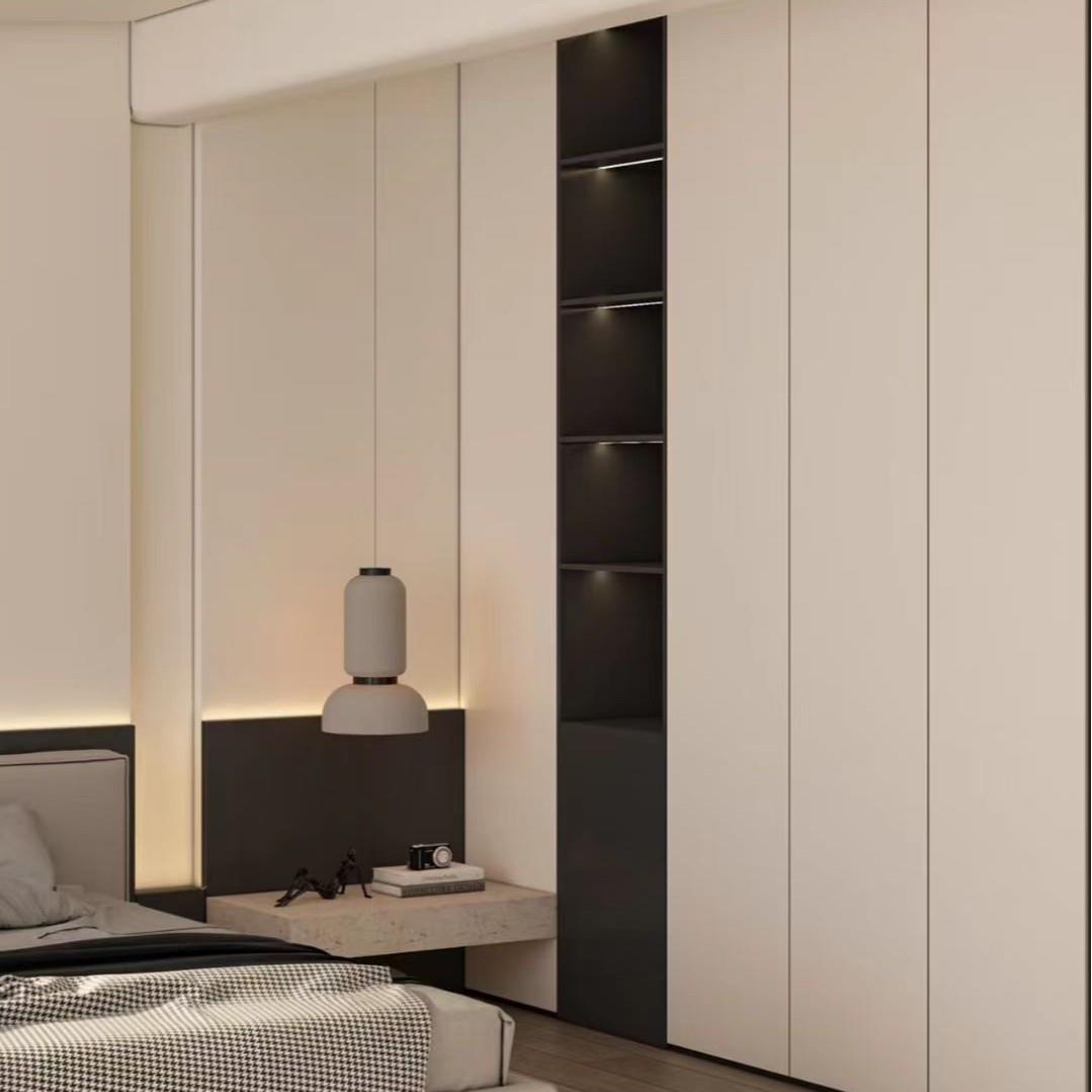 北京定制卧室极简漫步森林橡胶木实木衣柜现代简约一门到顶