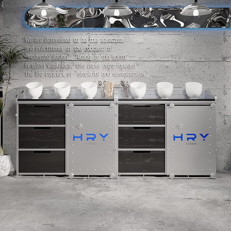 调料烤漆工业风商用铁艺创意台 餐边柜自助火锅