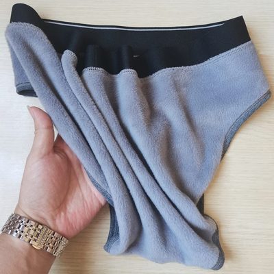 保暖冬季加绒三角裤老人爸爸毛绒加厚三角内裤男士中年内裤款纯棉