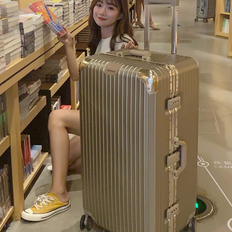 旅行拉杆容量皮箱男大超大行李箱寸网红女学生铝框8密码0特大号60