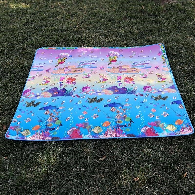 加厚超大号折叠家用宝p宝爬行垫居家客厅爬爬垫泡沫地垫外出野餐