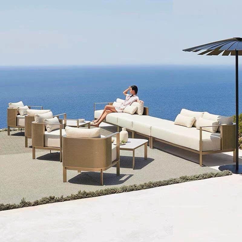 设计师北欧户外不锈钢沙发组合别墅室外庭院露天花园防水防晒家具,鲜花速递/花卉仿真/绿植园艺,割草机/草坪机,淘宝优惠券,粉丝福利购,淘宝优惠卷