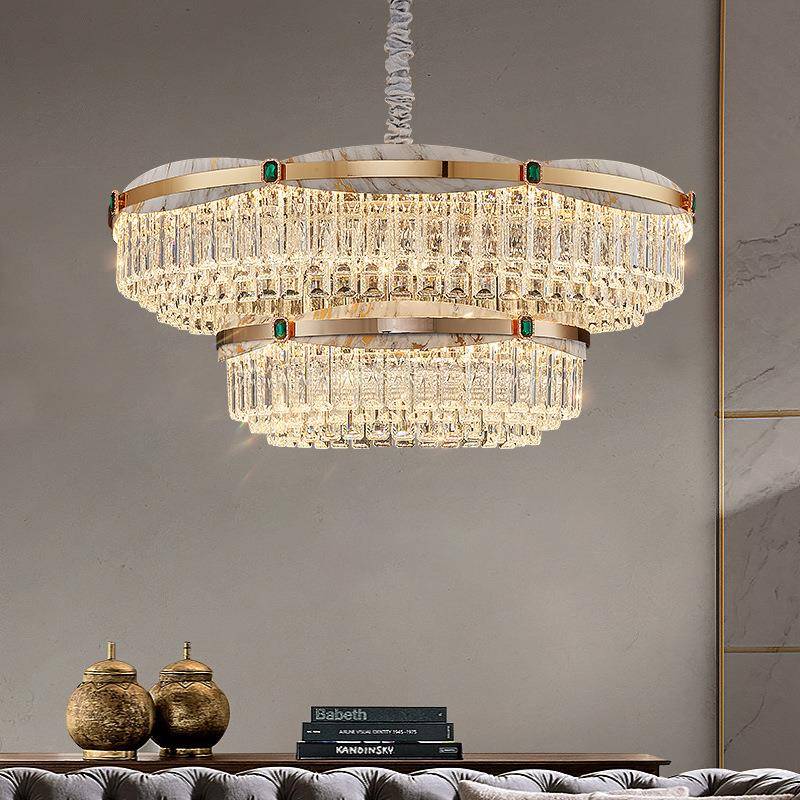 客厅水晶吊灯2025新款大气现代简约轻奢饭厅餐厅灯欧式主卧室灯具