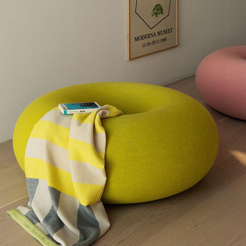 创意简约北欧艺术甜甜圈懒人沙发网红家用矮凳儿童休闲可爱沙发椅