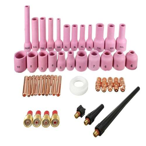 WP9/20/25套装TIG氩弧焊46PCS件套陶瓷嘴电极夹小型拉槽连接体