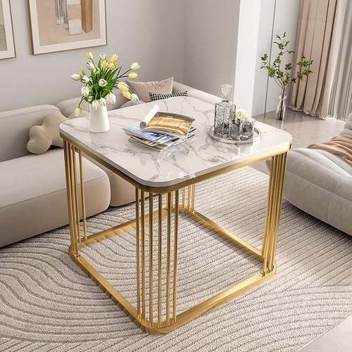 岩板边几小方桌子出租屋客厅沙发角几大理石侧边柜茶桌阳台小茶几