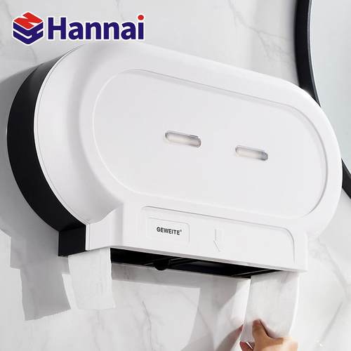 酒店卫生间双卷纸巾架大卷纸盒可装2卷商用公用厕所纸巾架壁挂式