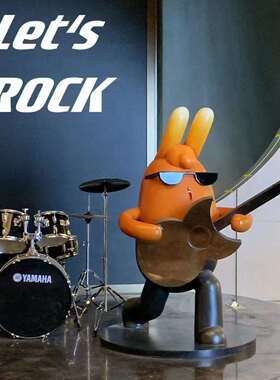 玻璃钢雕塑卡通IP公仔商业美陈摆件可爱立体户外彩绘塑形模型