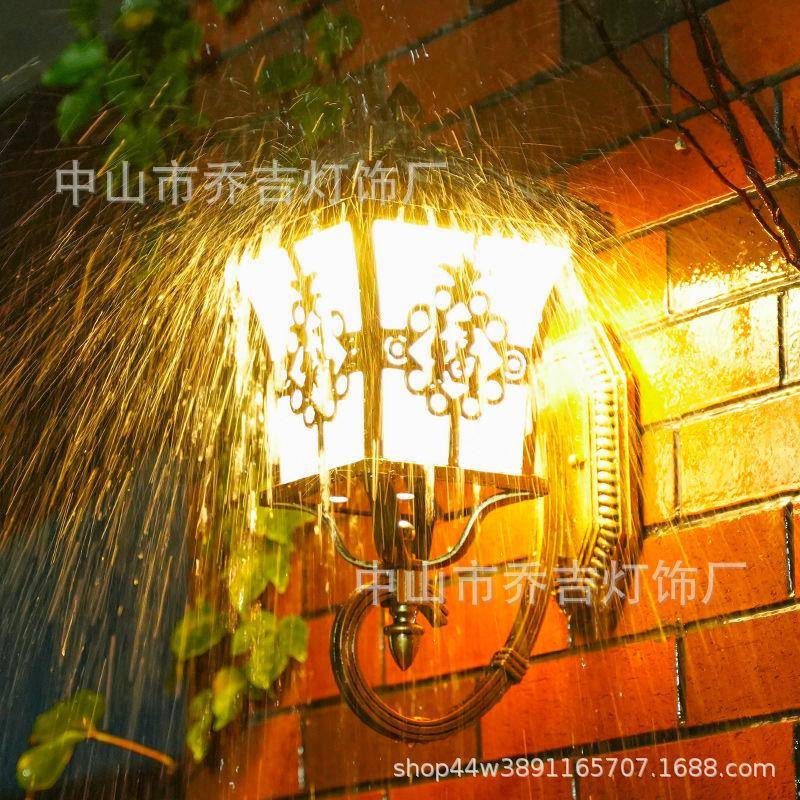 太阳能壁灯家用户外防水庭院灯LED欧式围墙灯室外露台墙壁灯门灯