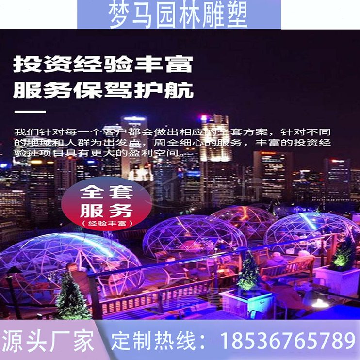 房屋家透明网红帐篷泡泡形直球天户外露星空玻璃房阳光房餐厅厂供