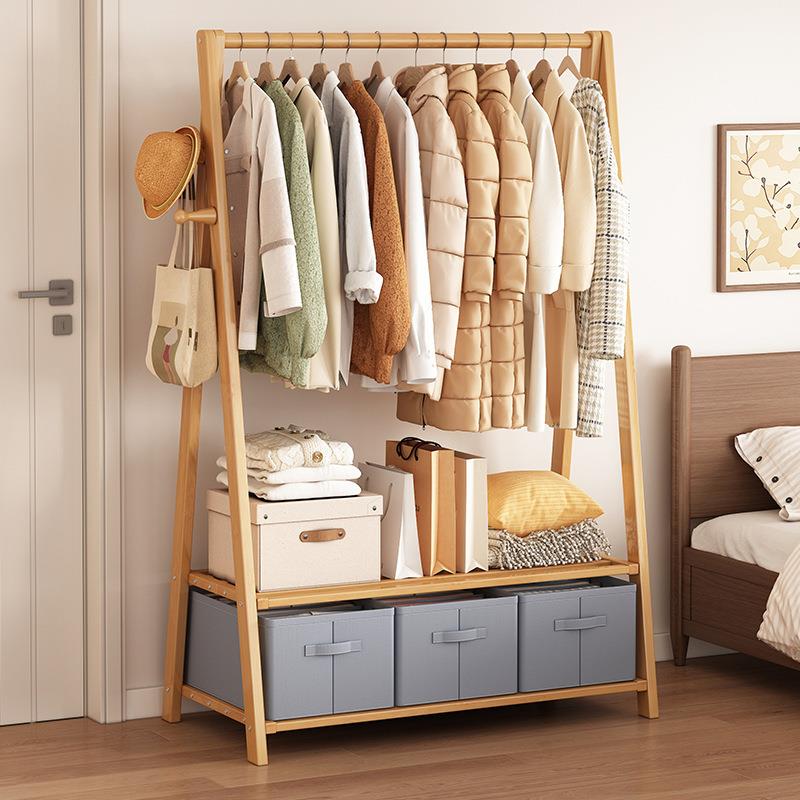 衣架落地卧室挂衣架可移动带轮家用室内网红轻奢晾衣架简易衣帽架