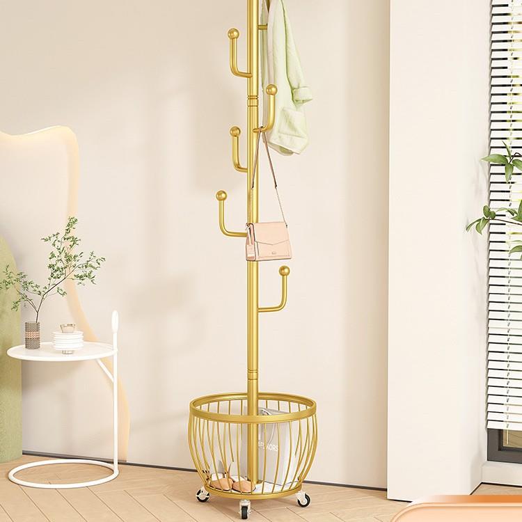 衣帽架落地卧室挂衣架简约现代立式网红衣服架子家用客厅挂包架子