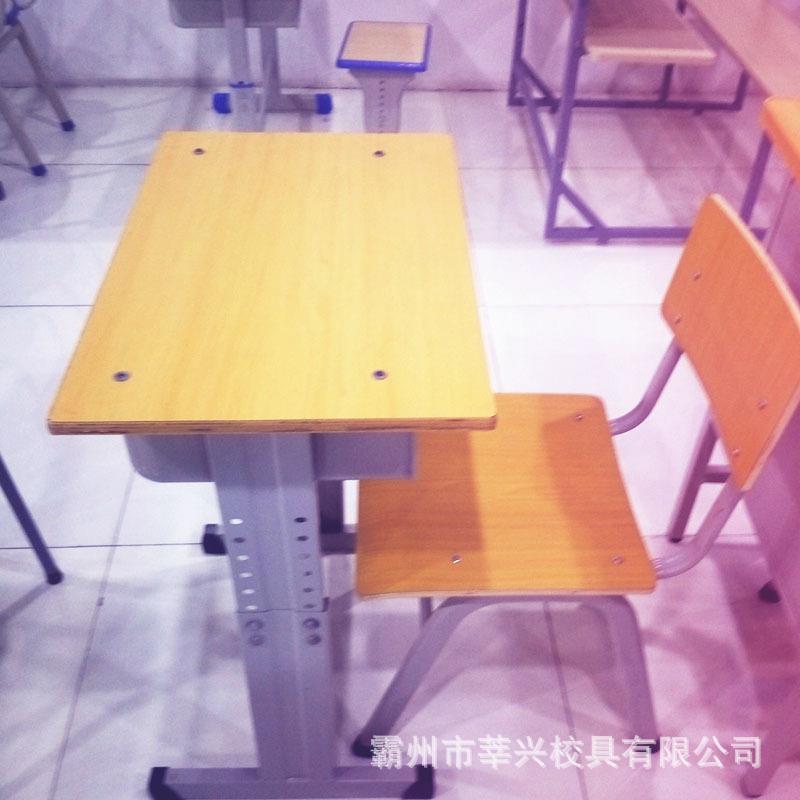 书桌教室培训单人课桌椅辅导班儿童课桌注塑封边课桌背靠椅