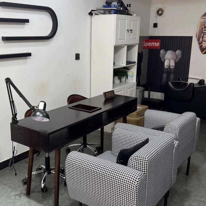 复古美甲桌子实木美甲台单双人简约吸尘器深胡桃色桌椅套装经济型,电子/电工,接线端子,淘宝优惠券,粉丝福利购,淘宝优惠卷