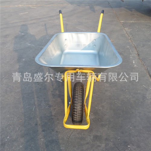 厂家直供WB5009镀锌斗手推车银色农用独轮车简易斗车