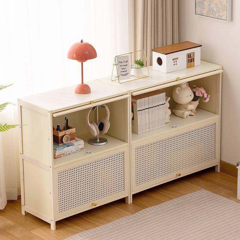 飘窗柜阳台储物柜子实木落地卧室窗台榻榻米收纳一体组合多层矮柜