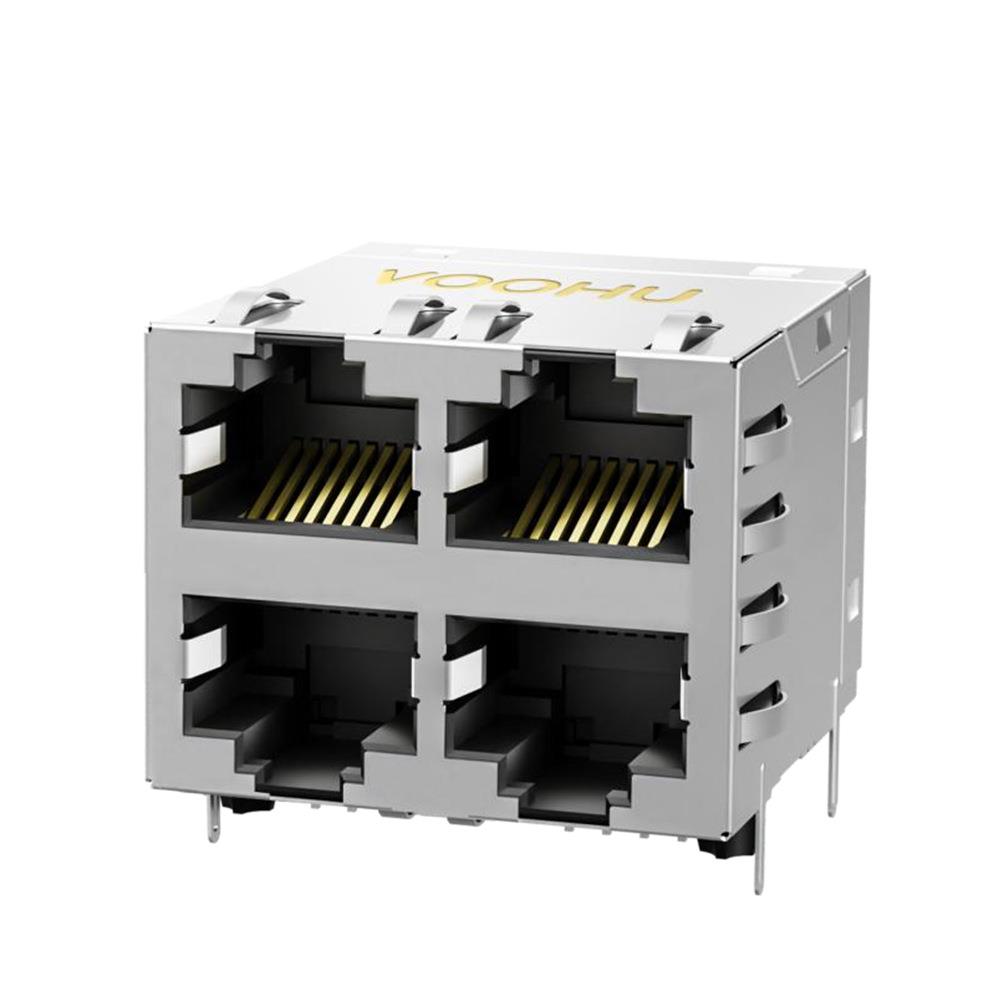 2x2四口千兆rj45带弹片千兆以太接口SYT22Q216HWA2D057