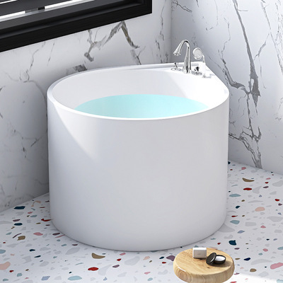 批发圆形浴缸小户型日式minibathtub0.911.1米亚克力一体浴池