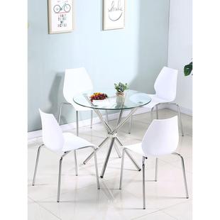 圆形钢化玻璃桌商务洽谈圆桌会议会客桌家用餐桌茶几展会展台新品