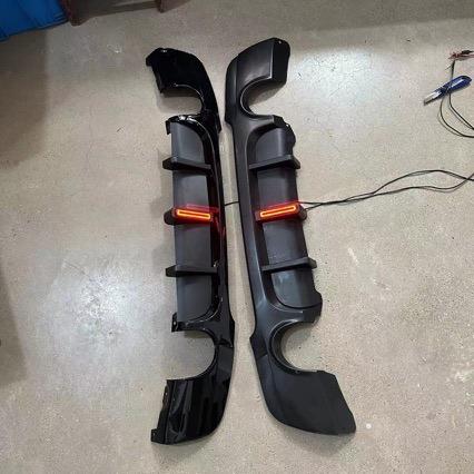 适用于宝马3系05-12年E90E92安装MP带灯后唇B款无损安装原车替换