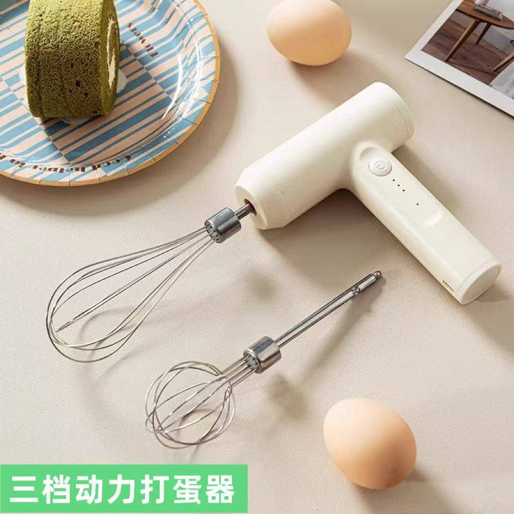 电动打蛋器家用小型充电型不锈钢奶油打发器手持式打蛋机烘焙