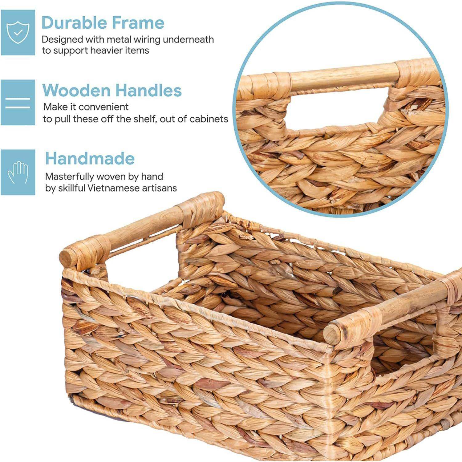 热销手工草编收纳筐手提长方形水葫芦草收纳盒书本杂物收纳篮,电子/电工,接线端子,淘宝优惠券,粉丝福利购,淘宝优惠卷