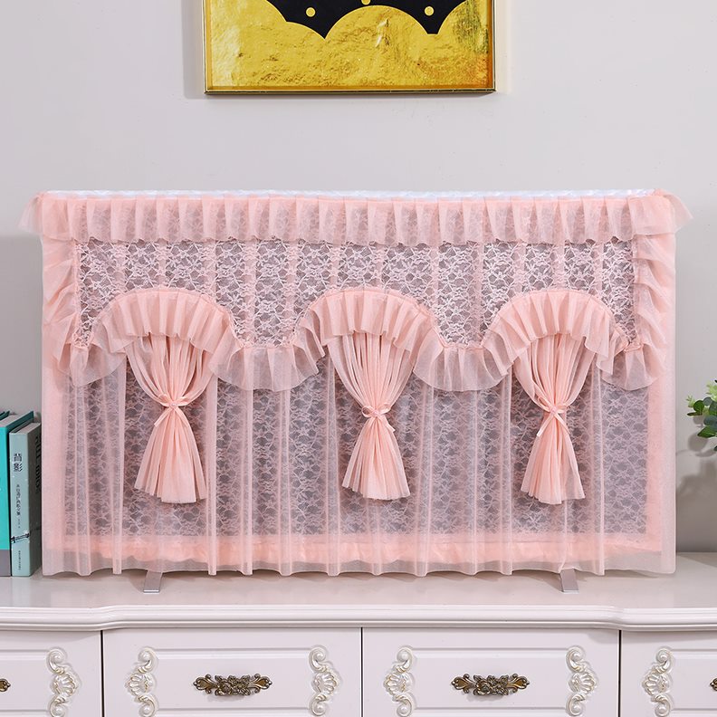 液晶套盖布年电视机柜2023防尘罩55寸新款巾简约蕾丝65寸盖挂式