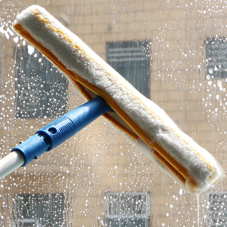 清洁工政门头招牌63米玻璃家伸缩杆保洁.具加长水刮饭店擦窗器洗