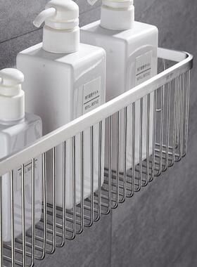 304不锈钢浴室置物架单层长方形网篮壁挂卫生间厕所淋浴房洗华庚