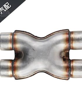 不锈钢X型管四通排气管适配器不锈钢X型四通2.5转2.5