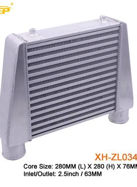 汽车中冷器改装发动机涡轮280x280x76mm铝合金冷却中冷散热器通用
