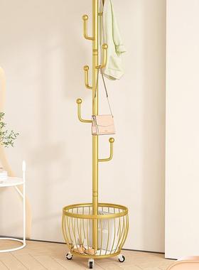 衣帽架落地卧室挂衣架简约现代立式网红衣服架子家用客厅挂包架子