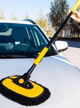 H2V高端洗车拖把专用刷子刷车伸缩长柄suv软毛