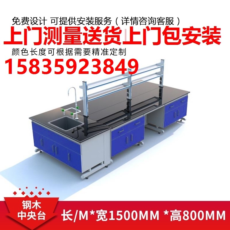 器皿柜上门安装实验室用钢木实验台实验台化工厂用pp实验台万象罩