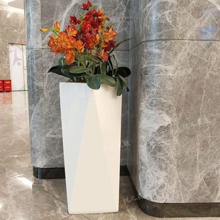 切花器售楼部户外玻璃钢花瓶组合面几何简约景观菱形商场花盆