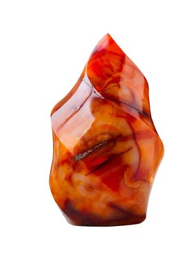 天然红玛瑙火炬雕刻件水晶原石矿石标本欧美万圣节装饰摆件批发