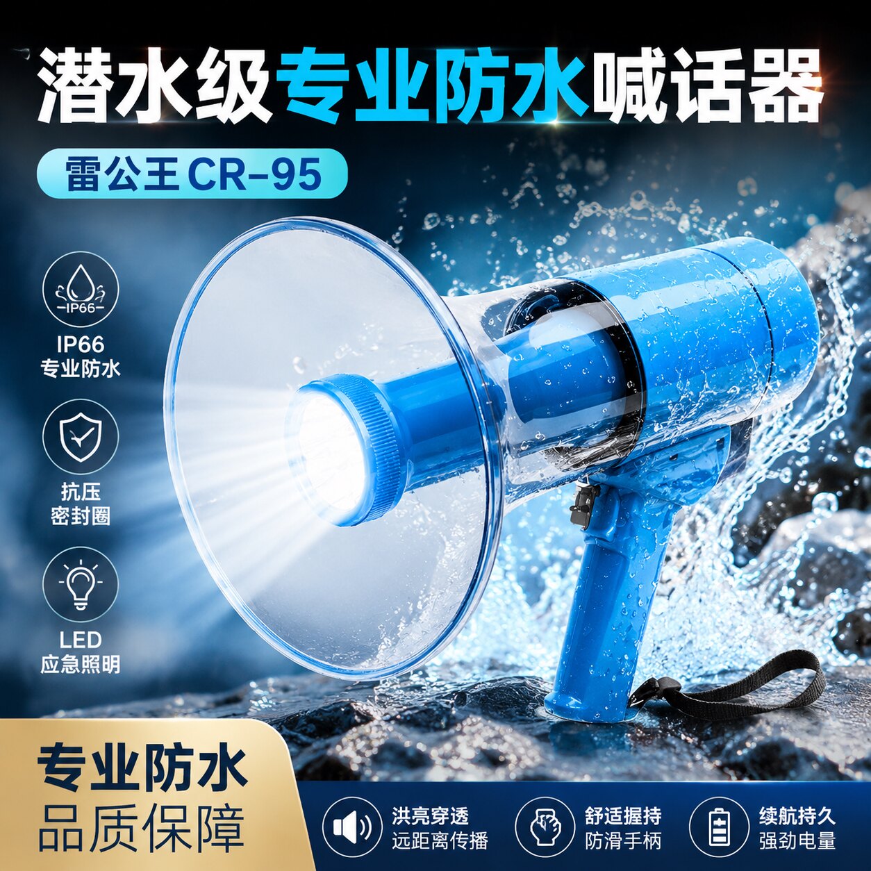 雷公王CR-95防水高音扩音器