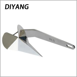 船用大爪锚18LB五金配件三角锚游艇锚不锈钢大抓力锚游艇三角锚