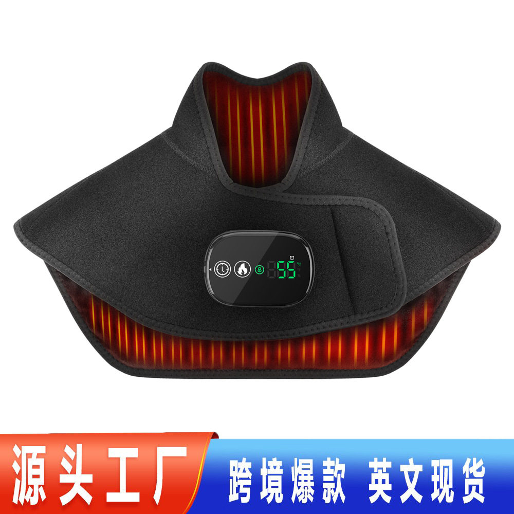 亚马逊电加热披肩充电款发热保暖坎肩背部护肩护颈热敷加热垫披肩