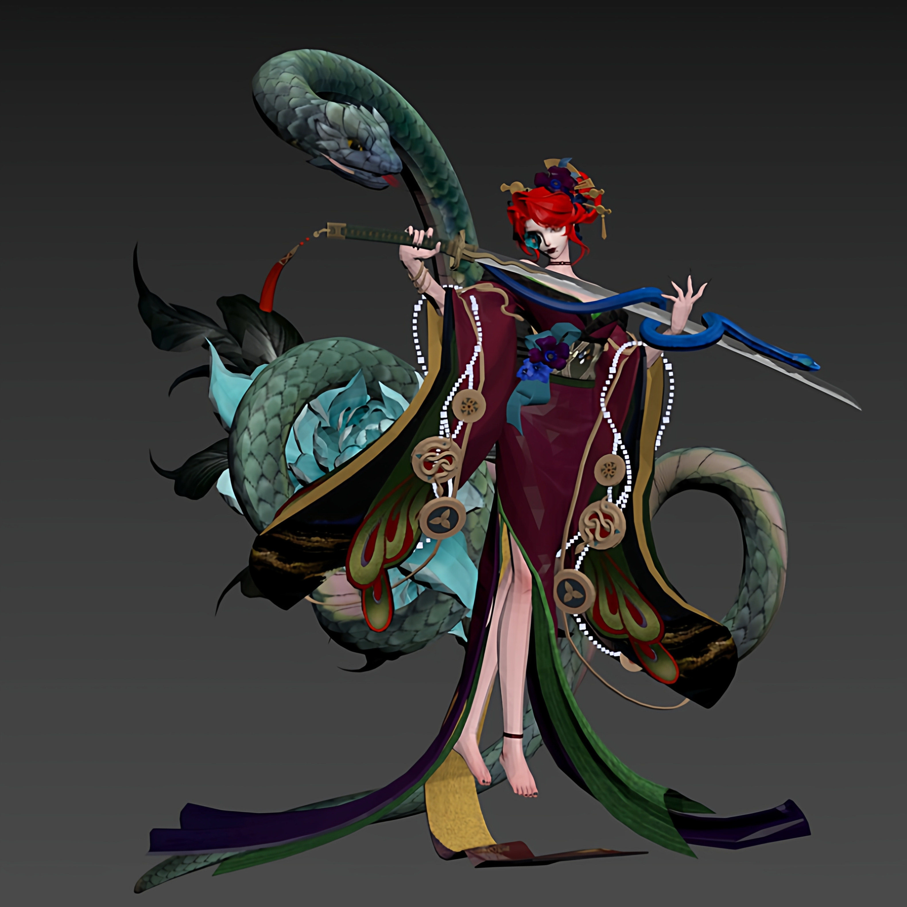阴阳师决战平安京3d模型提取fbx,3dmax，obj