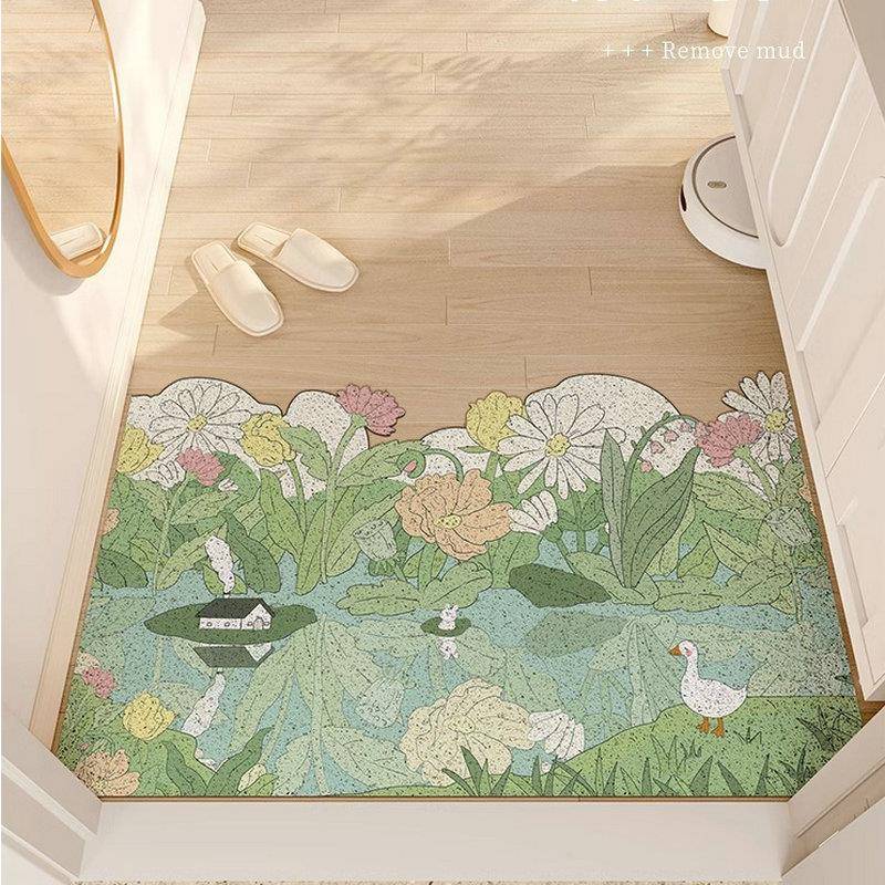 【折扣价】田园风异形入户地垫玄关进门蹭土踩脚垫家用大门口可裁