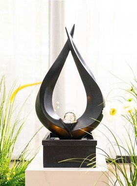 风生水起风水轮水晶球轻奢招财流水摆件循环水客厅开业送礼欧式