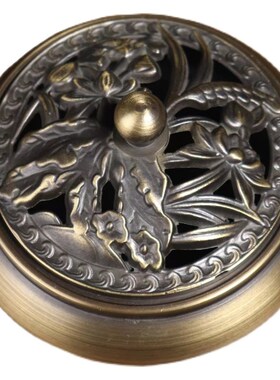 纯铜香炉家用室内仿古供奉茶道摆件中式禅意插香盘香沉香薰炉摆放