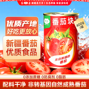 25年新产季新疆番茄块罐头400g 蕃茄西红柿块番茄丁番茄酱