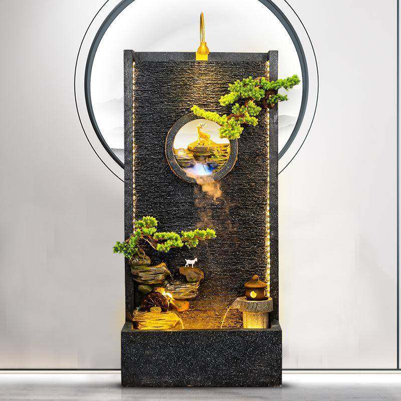田园水幕墙流水喷泉假山风水轮鱼缸屏风庭院公司店铺装饰品大摆件,鲜花速递/花卉仿真/绿植园艺,其它园艺用品,淘宝优惠券,粉丝福利购,淘宝优惠卷