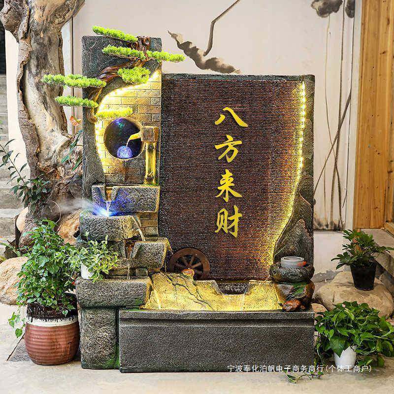 大型假山流水喷泉玄关水幕墙屏风客厅循环水景观装饰落地摆件,鲜花速递/花卉仿真/绿植园艺,其它园艺用品,淘宝优惠券,粉丝福利购,淘宝优惠卷