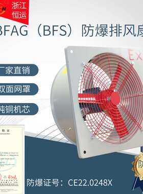 防爆排风扇BFAG-300/400百叶窗换气扇FAG-500/600轴流风机220V380