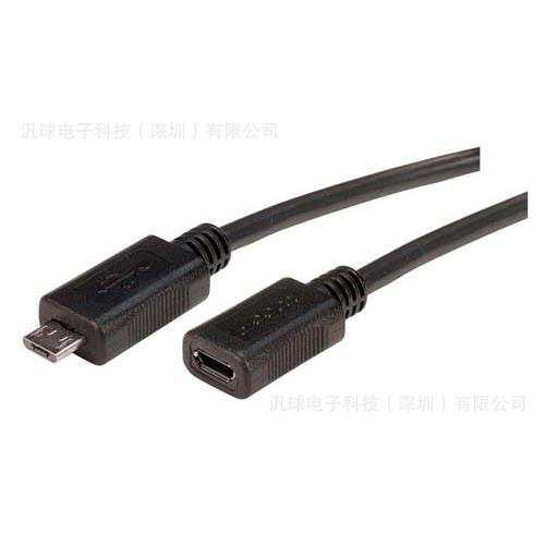 CSMUMICBX-03M L-COM 0.3米特优型USB线缆 Micro-B公头/母头 现货