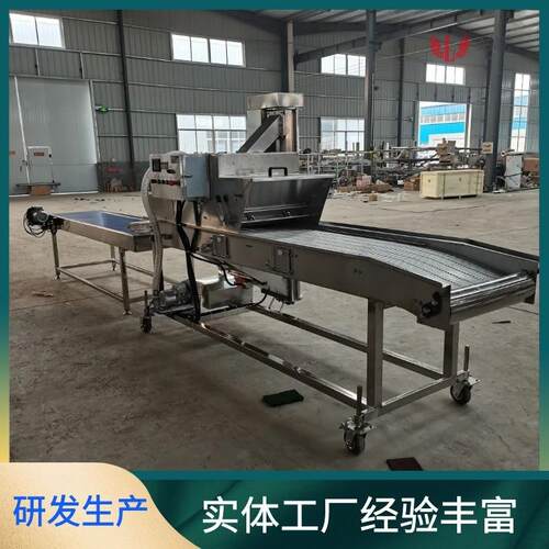 食品厂调理品上面包糠设备清洗方便无骨鸡柳上糠机裹糠机包运费